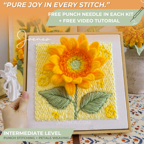 Shining Sunflower — HealingWeave™ Punch Stitching Kit