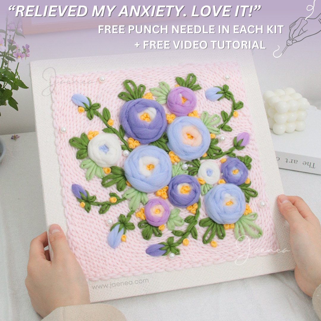 Wool Blossoms — HealingWeave™ Punch Stitching Kit