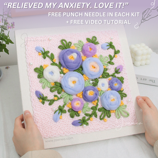 Wool Blossoms — HealingWeave™ Punch Stitching Kit