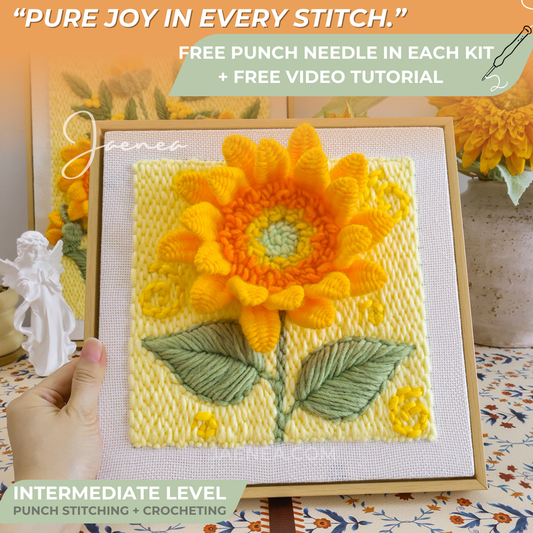 Shining Sunflower — HealingWeave™ Punch Stitching Kit