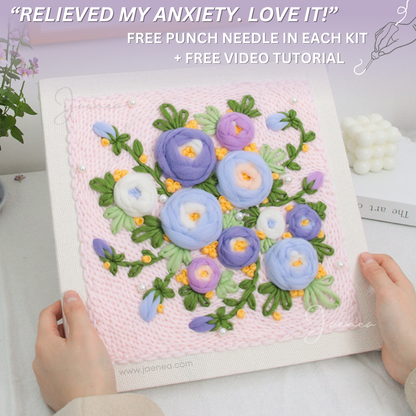 Wool Blossoms — HealingWeave™ Punch Stitching Kit